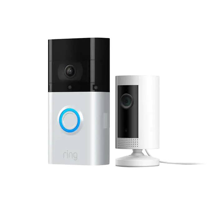Ring Video Doorbell 3 Plus with Indoor Security Cam 60 off + Free