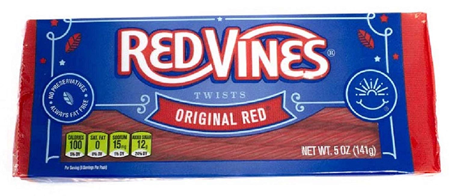 Red Vines Licorice, Original Red Flavor, 5oz Tray, Soft & Chewy Candy Twists Amazon Prime Shipped $0.75