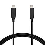 6' Amazon Basics 60W Fast Charging USB-C to USB-C Cable (Black) $2.30