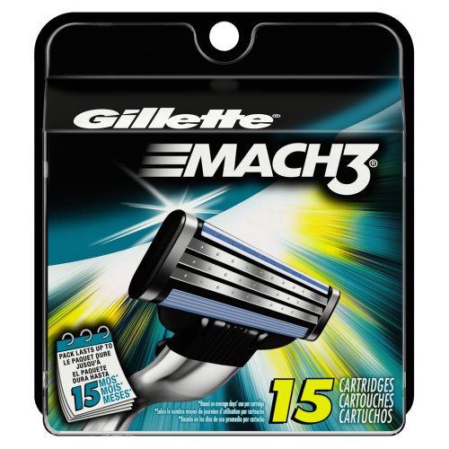 Gillette Mach3 Men's Razor Blade Refills, 15 Count, Mens Razors / Blades $4.80 or $3.87 @ Amazon S&S