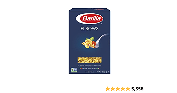 BARILLA Blue Box Elbows Pasta 8x 16 oz. Box $7.37 amazon s&s