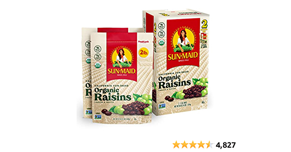 Sun-Maid Organic California Raisins 64oz Amazon - $11.1