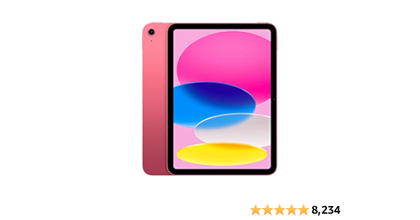 Apple iPad (10th Generation): with A14 Bionic chip, 10.9-inch Liquid Retina Display, 64GB, Wi-Fi 6, 12MP front/12MP Back Camera, Touch ID, All-Day Battery Life – Pink - $399