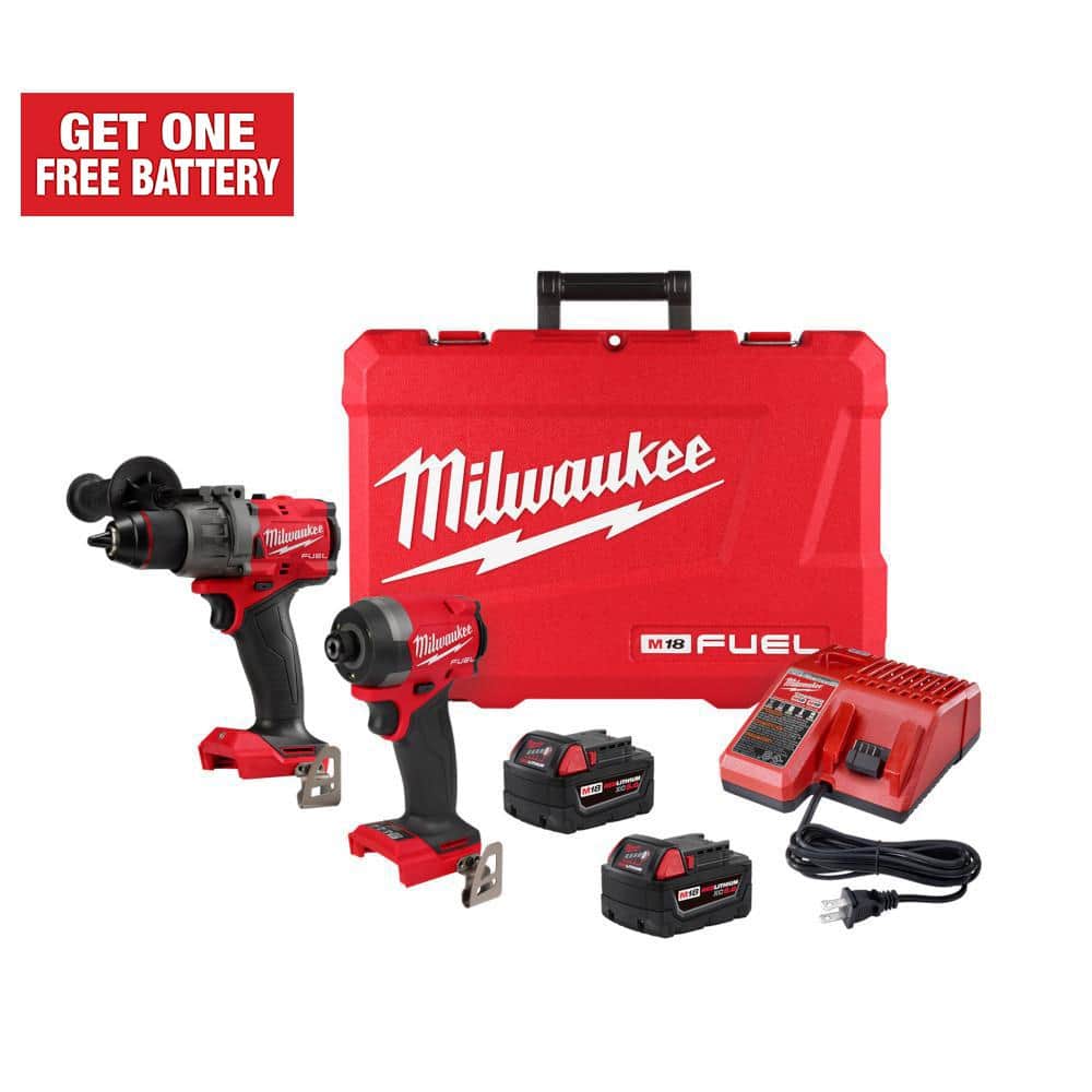M18 FUEL 18V  Hammer Drill and Impact Driver Combo Kit (2-Tool) with 2 Batteries hack $248  home depot