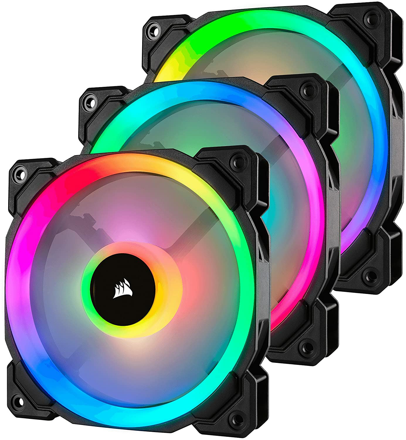 Amazon.com: Corsair LL Series LL120 RGB 120mm Dual Light Loop RGB LED PWM Fan 3 Fan Pack with Lighting Node Pro $77.27