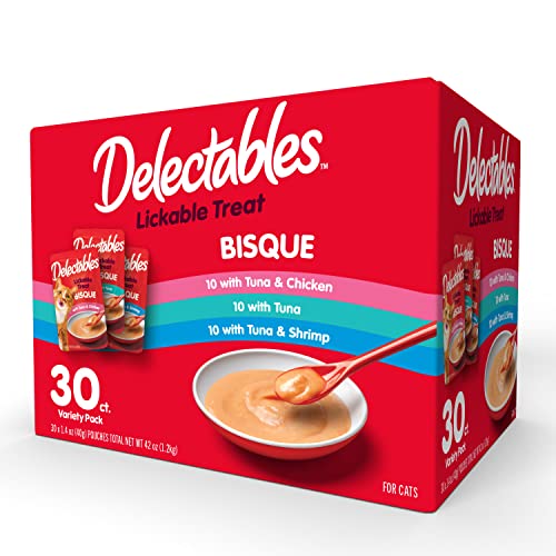 Hartz Delectables Bisque Lickable Wet Cat Treats for Adult & Senior Cats, Variety, 30 Count - YMMV $15.26