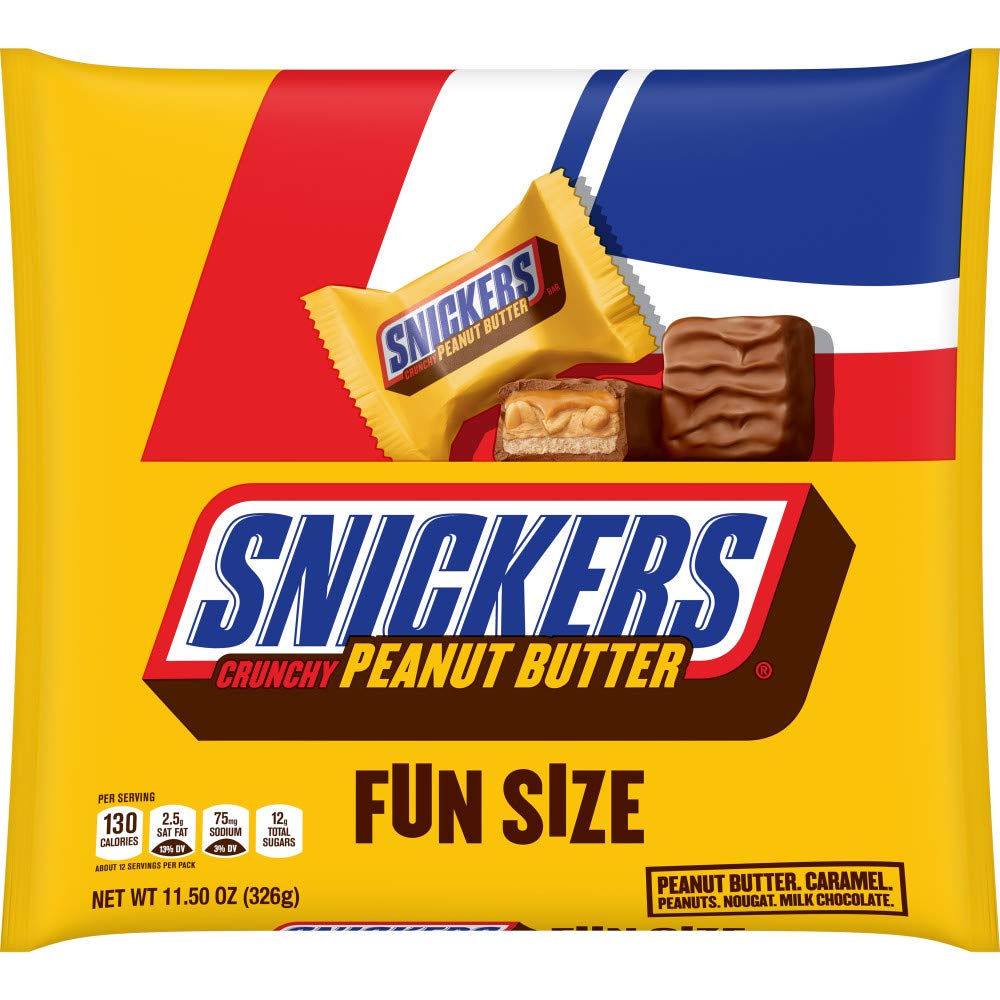 SNICKERS Crunchy Peanut Butter Squared Fun Size Chocolate Candy Bars 11.5-Ounce Bag (Pack of 6) $15.93