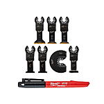 7-Piece Milwaukee Oscillating Multi-Tool Blade Kit + Inkzall Jobsite Marker $32 + Free Shipping