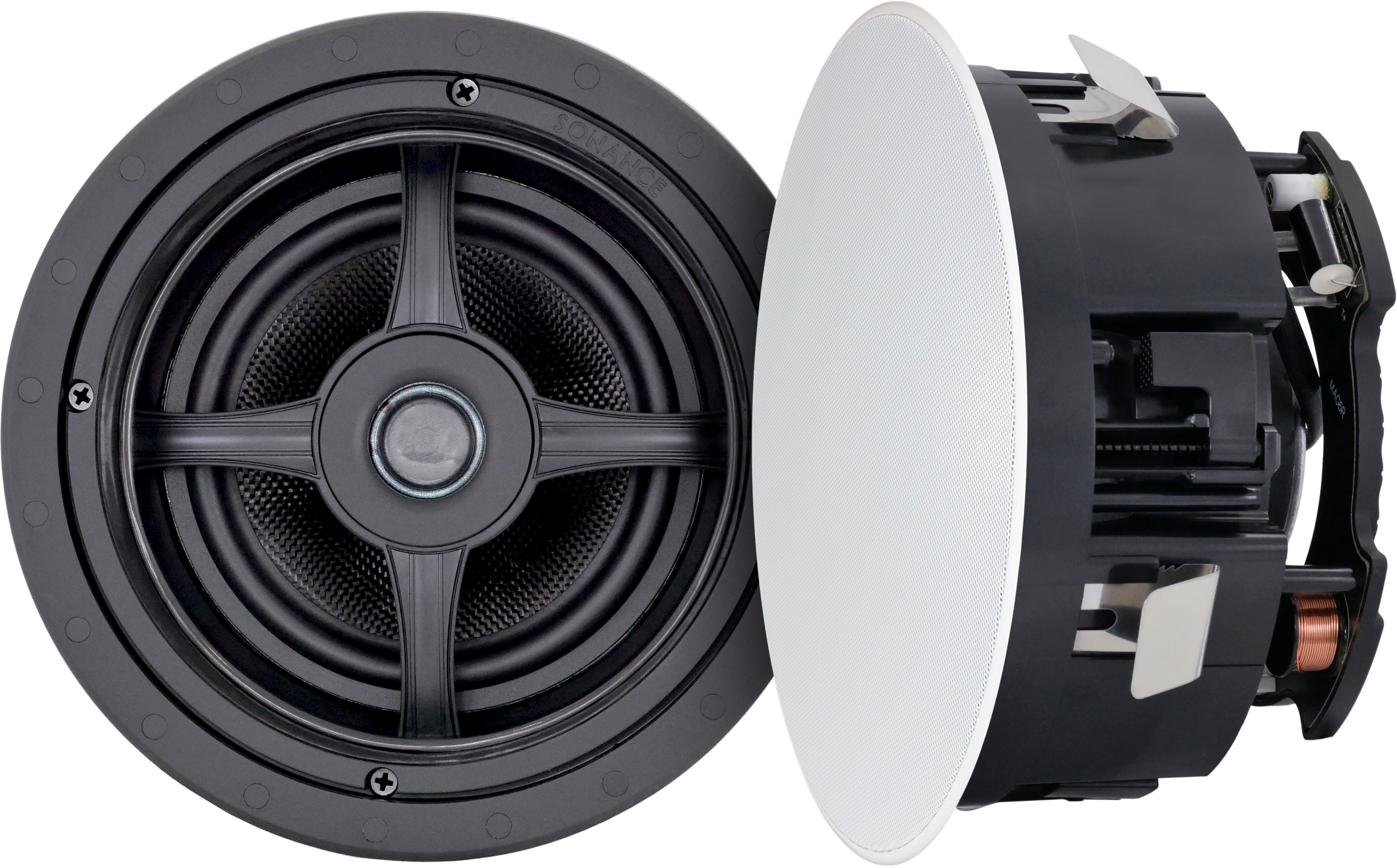 Sonance MAG6R Mag Series 6-1/2" 2-Way In-Ceiling Speakers (Pair) Paintable White 93222 - Best Buy $169.99