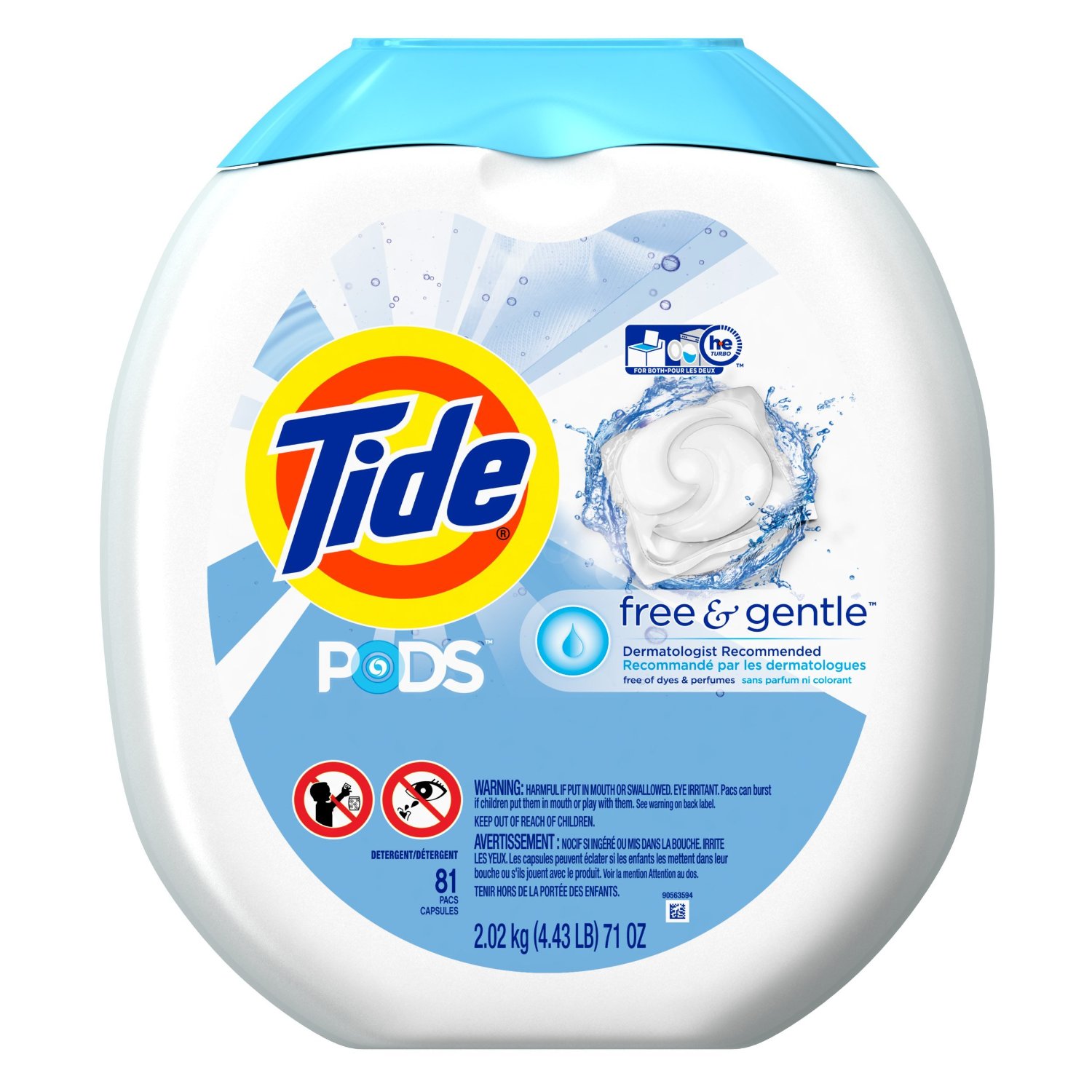 81 Count Tide Pods Laundry Detergent Pacs Free & Gentle $13 14 via