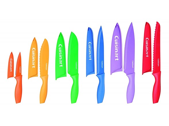 12-Piece Cuisinart Multi-Color Knife Set $11.99 + Free S&H w/ Amazon Prime