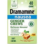 40-Count Dramamine Nausea Ginger Chews $9.30 w/ S&amp;S + Free S&amp;H w/ Prime or $25+ $9.79