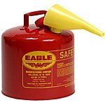 5-Gallon Eagle Galvanized Steel Gasoline Safety Can w/ Funnel (Red) $26.75 + Free Shipping