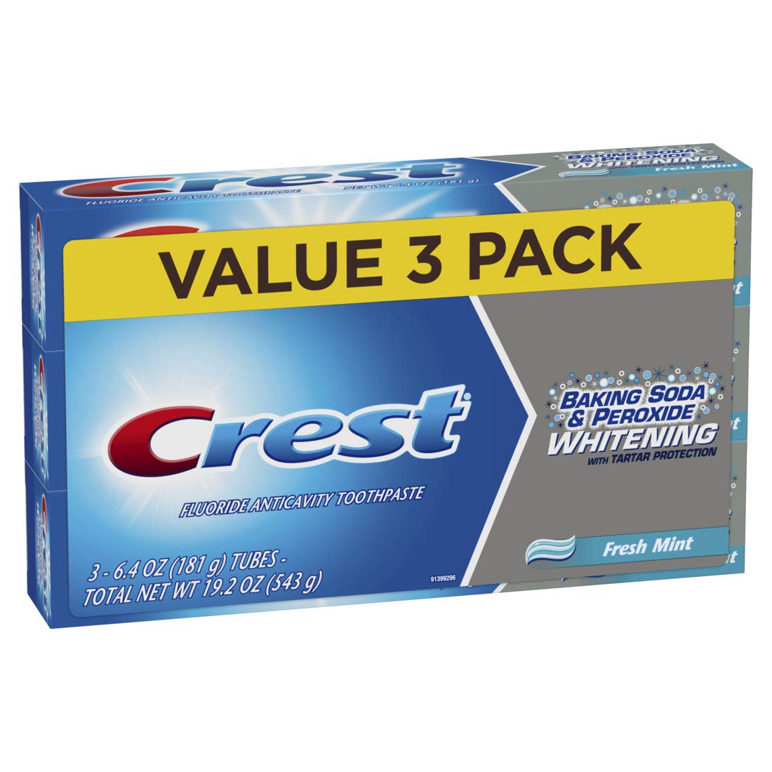 3-Ct 6.4oz Crest Baking Soda & Peroxide Whitening & Tartar Protection Toothpaste $3.95 + Free Store Pickup