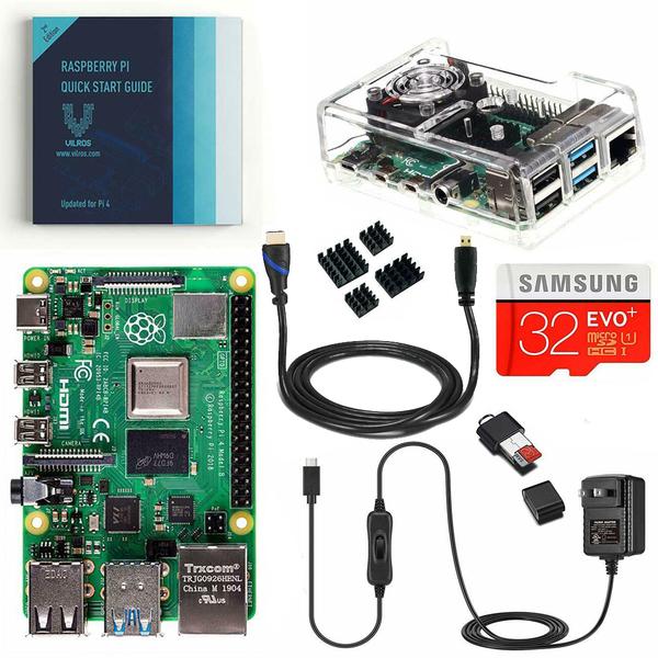 4gb Vilros Raspberry Pi 4 Model B Complete Starter Kit Clear