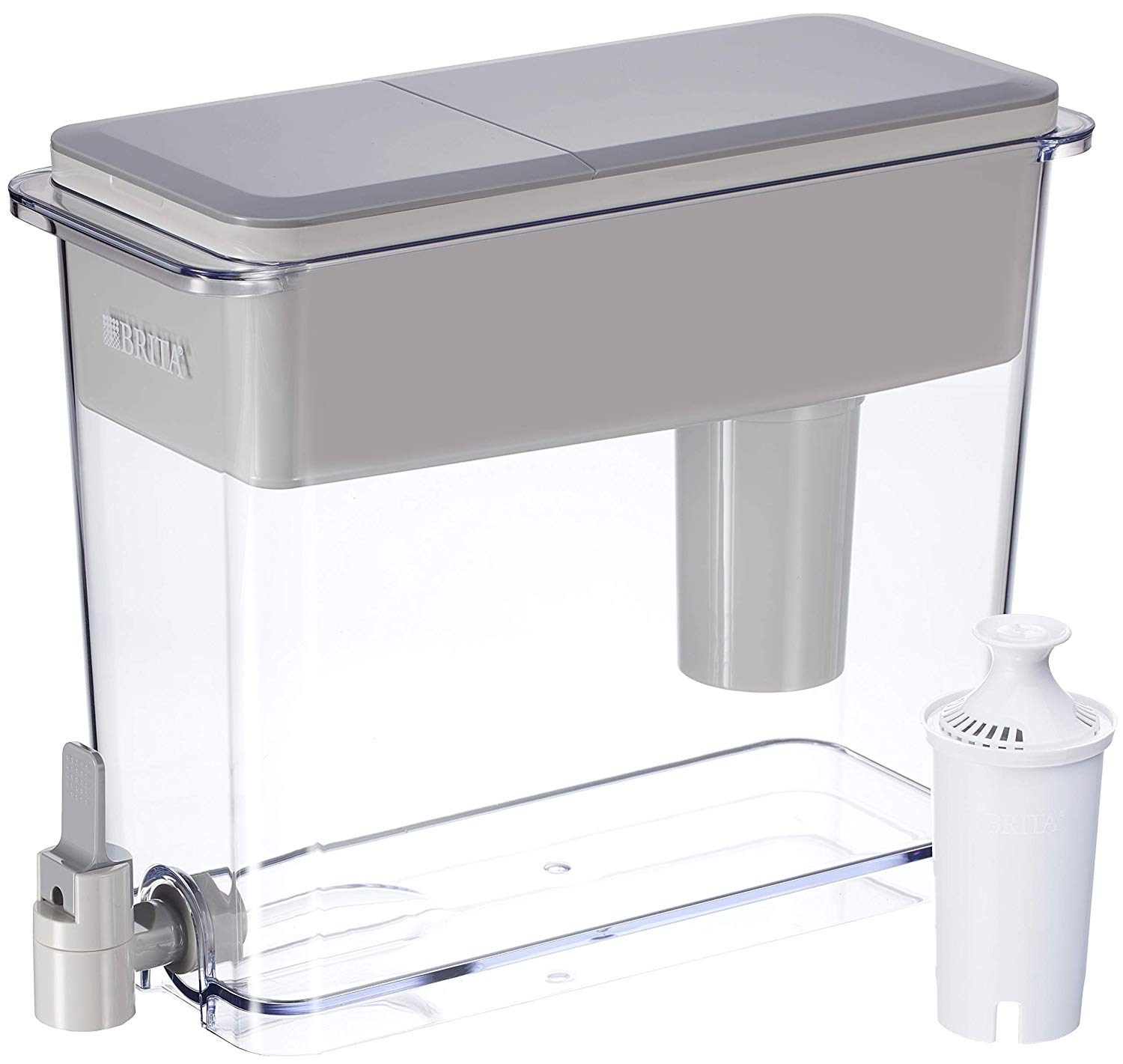 Brita 18 Cup Ultramax Water Dispenser W 1 Filter Gray Extra Large