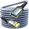 AINOPE USB Extension Cable,USB Extender,USB 3.0 Extension Cable, Male to Female Cord High Data Transfer,10FT,Grey $3.32