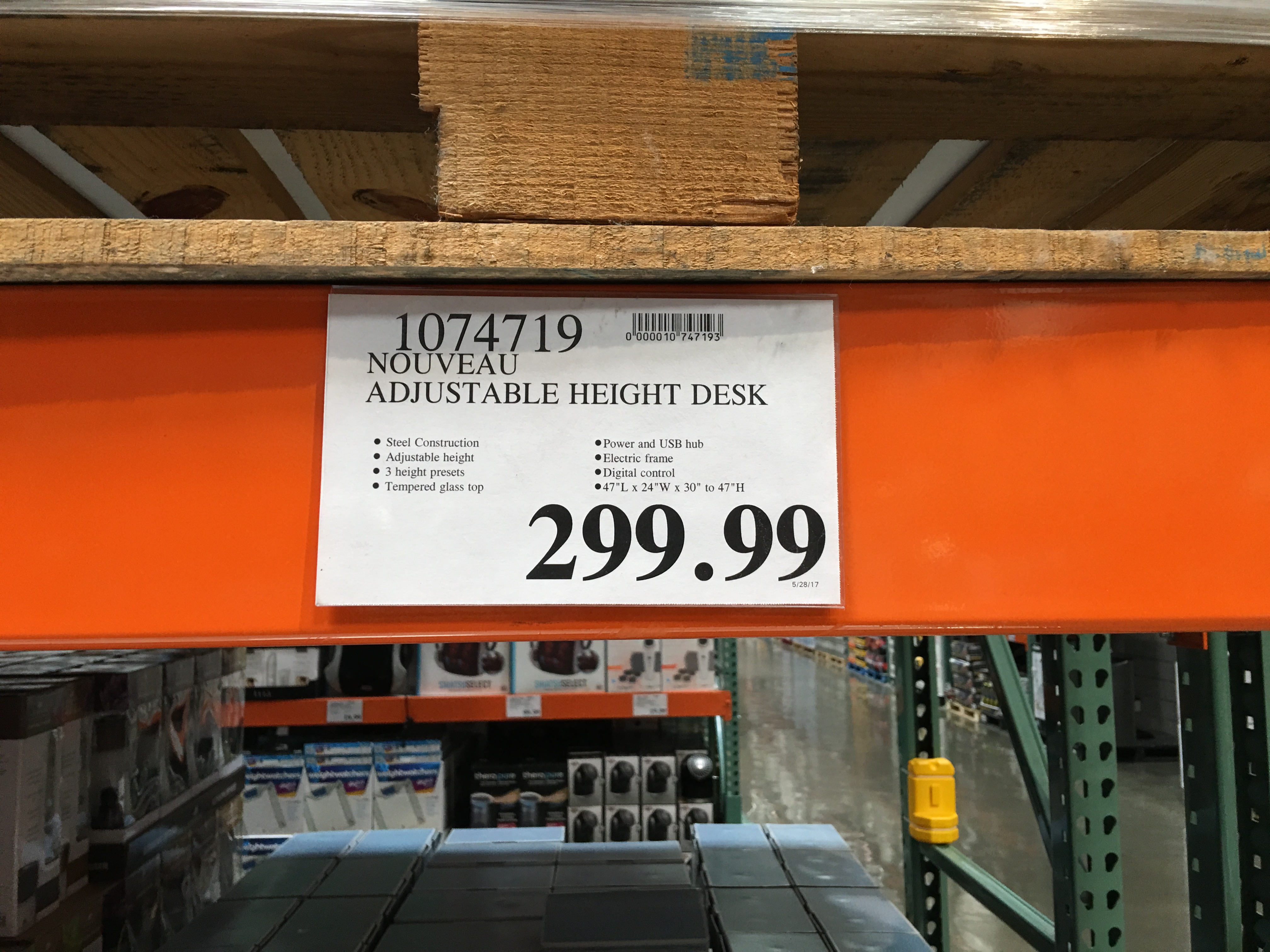 Adjustable Height Desk With Touch Controls 299 99 Costco Bm