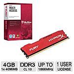 Kingston HyperX Fury Red 4GB DDR3 RAM &amp; McAfee Multi-Access - Free After Rebate + S/H (or 8 GB for $4.99 AC AR) @ TigerDirect.com