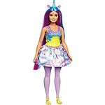 Barbie Dreamtopia Unicorn Doll (Curvy, Blue &amp; Purple Hair) $5