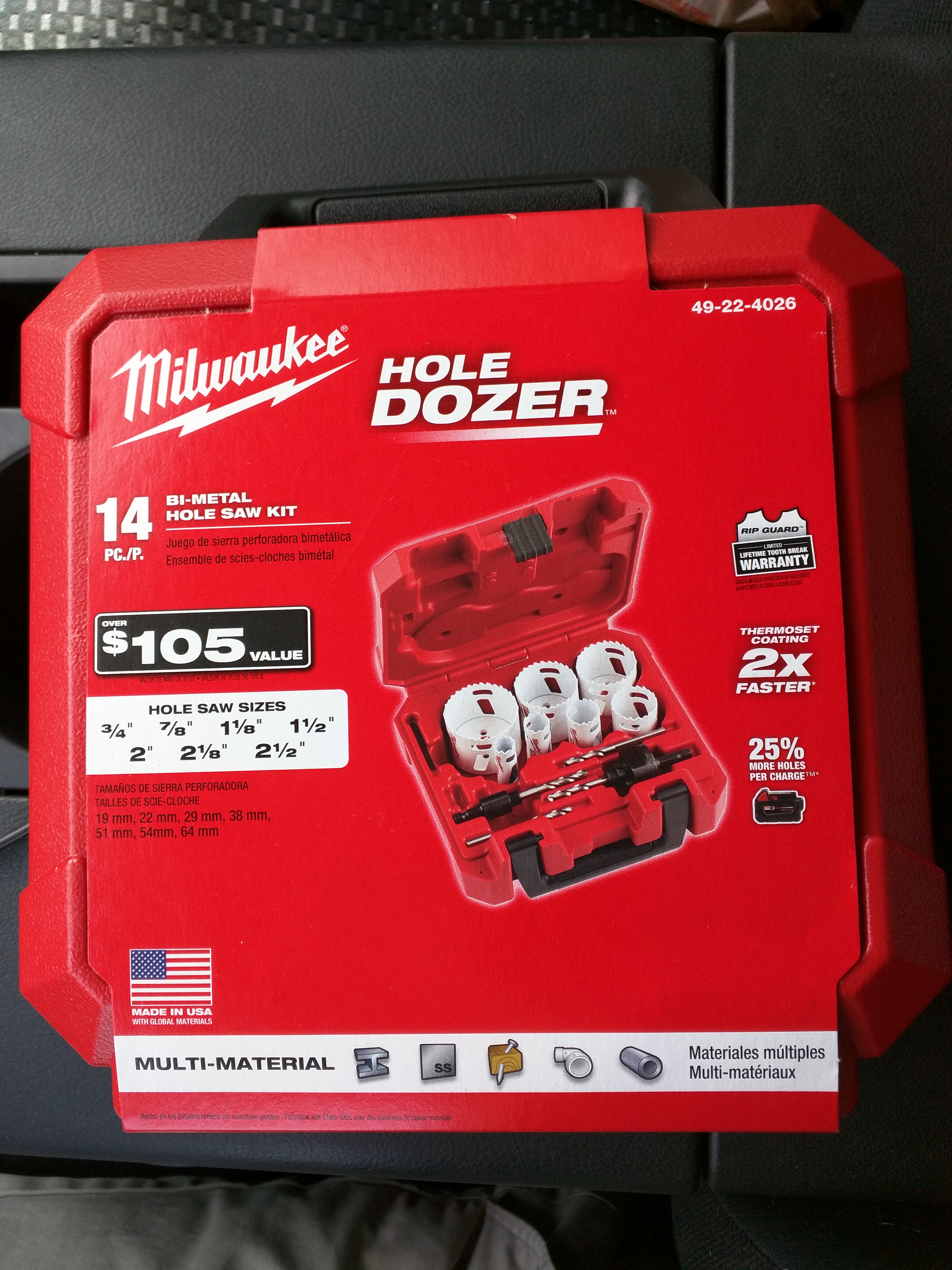 14 Pc Milwaukee Hole Dozer Hole Saw Kit At Home Depot 39 88