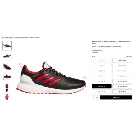 Huge Price Drop: Adidas Ultraboost x COPA Shoes for $19.99!