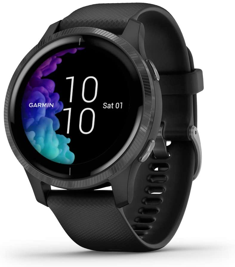 Garmin Venu (010-02173-11) GPS Smartwatch with Silicone Band - Black $189.99