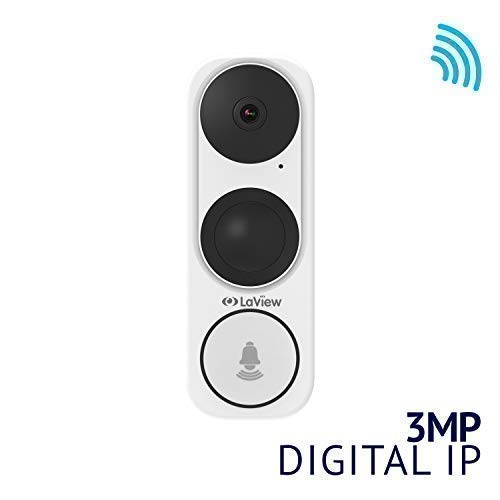 Laview One Halo Hd 3mp 2k Wi Fi Doorbell Camera Two Way Audio