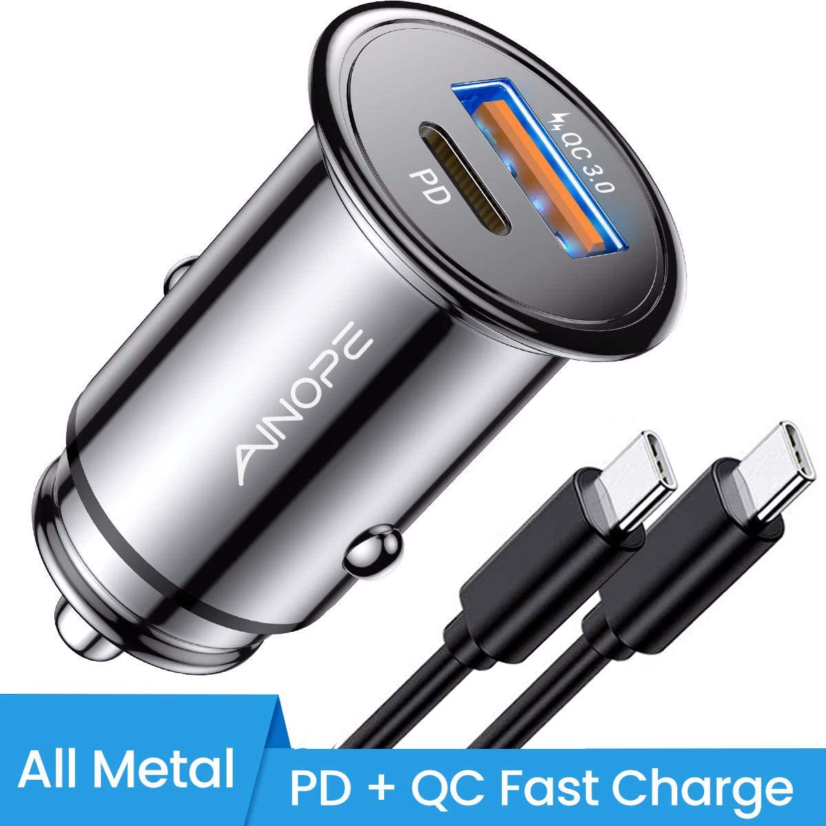 AINOPE All Metal 6A Fast USB Car Charger for $8.53 + FS