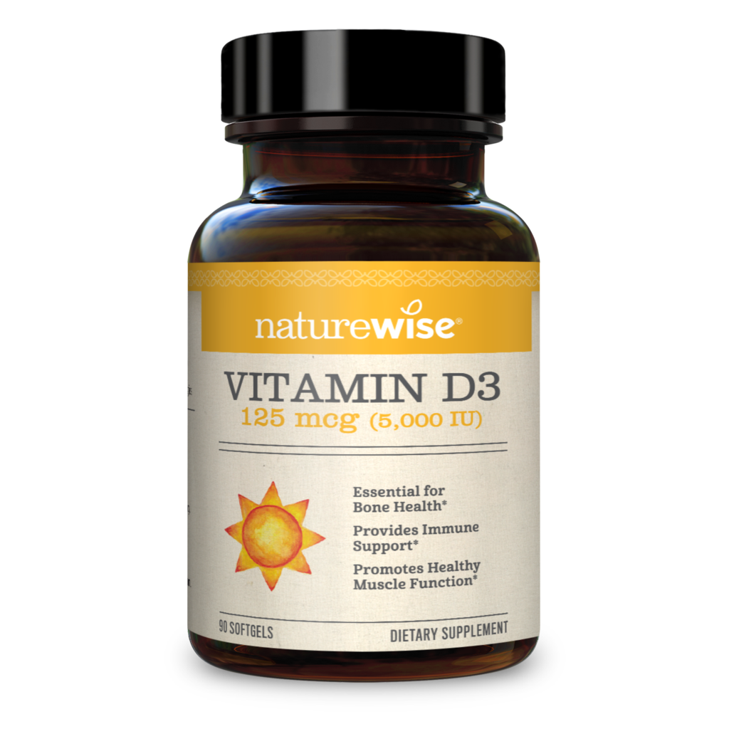 Naturewise 25% off SiteWide: Vitamin D3 5,000 IU - 125mcg 90 Softgels $8.25 + FS