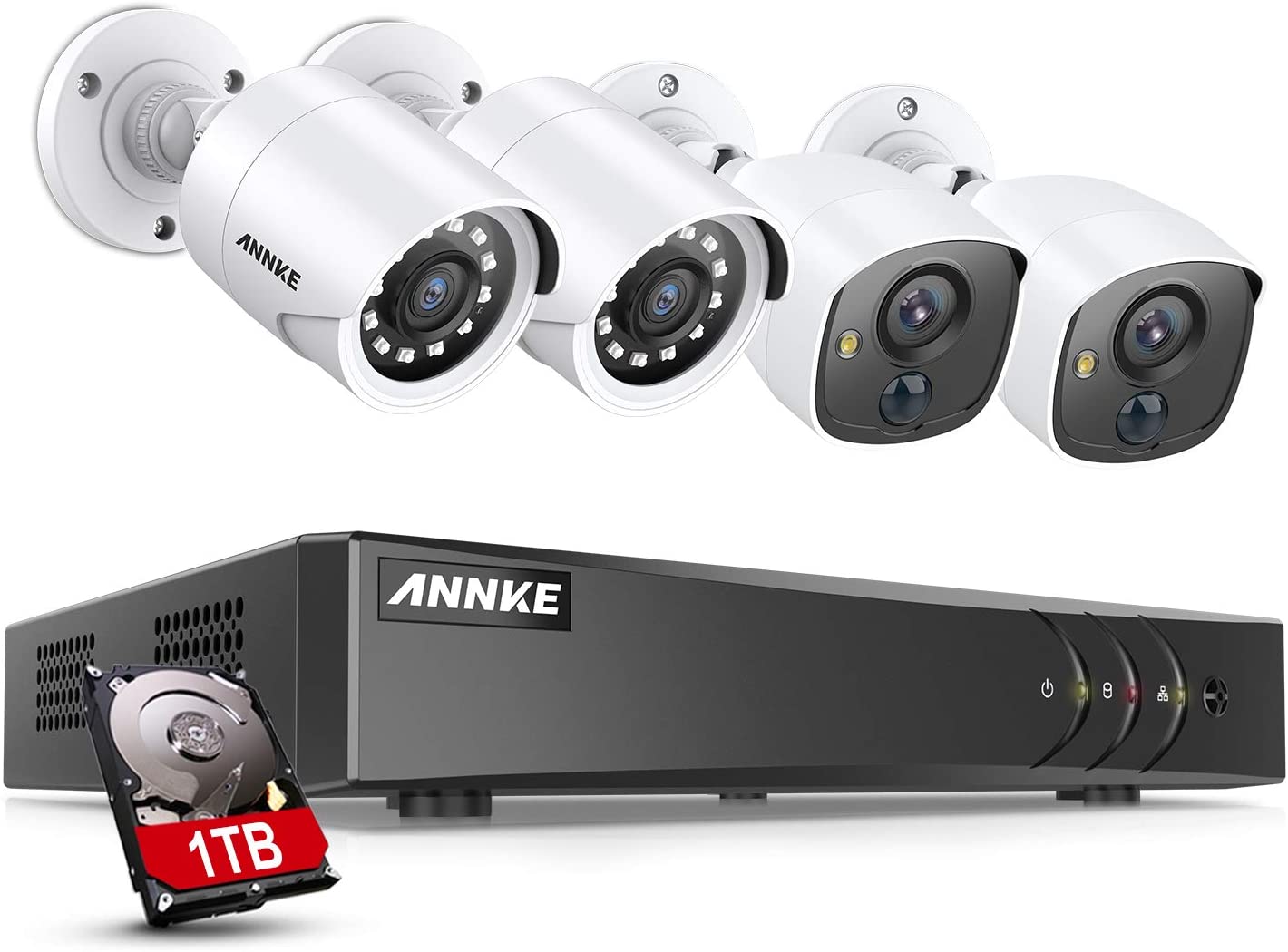 ANNKE 8CH 5MP Lite Surveillance 2 Camera Security System + 1TB Hard Drive $144.99 + FS