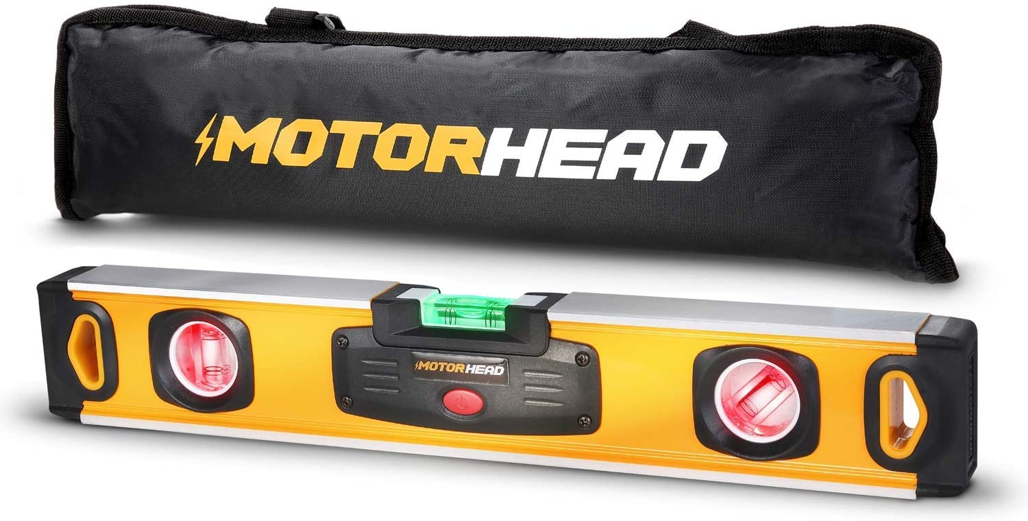 MOTORHEAD Smart LED Digital Torpedo Bubble Levels (12”, 16” & 24” Sizes) w/ Batteries, Case Included $14.99-$24.99 + Free Shipping