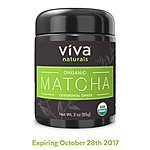 3-Oz Viva Naturals Organic Matcha Green Tea Powder $9