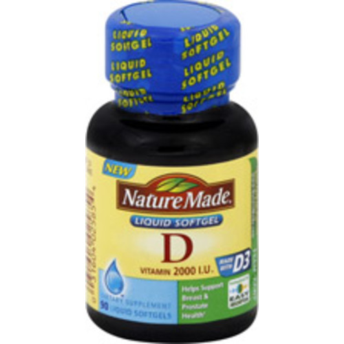 Nature Made Vitamin D Liquid Softgels 2000 Iu 90ct Via Ss