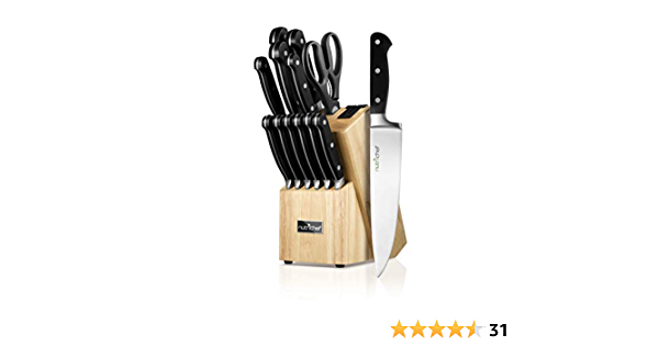 NutriChef 13 Piece Kitchen Knife Set & scissors @ Amazon - $29.60