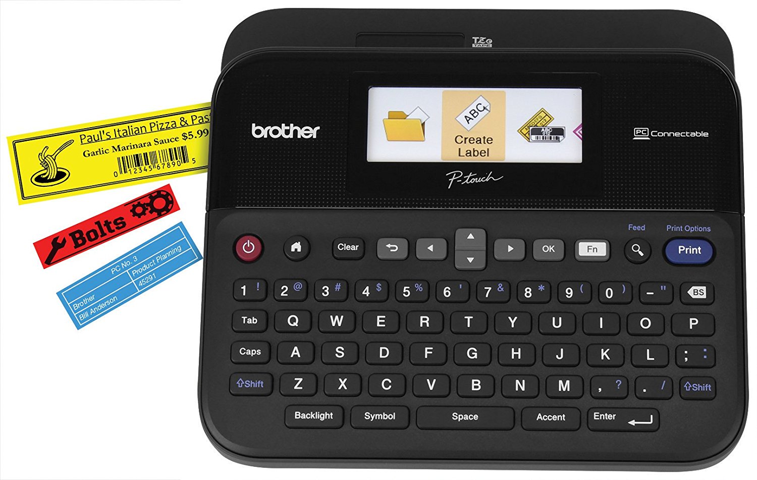 $50 Brother P-touch PTD600 Label Maker PC Connectible with Color Display