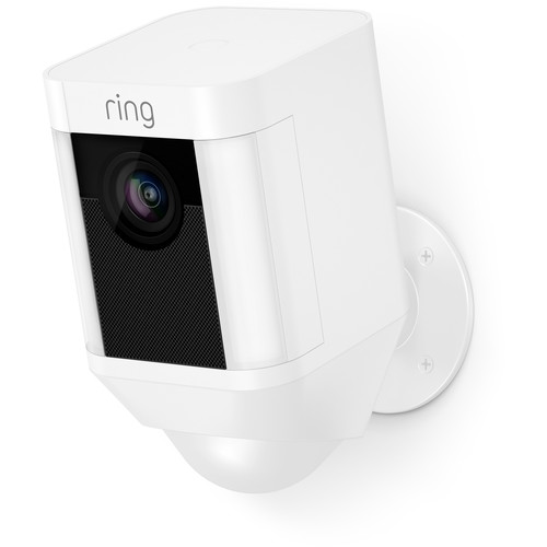 Ring Spotlight Cam 1080p Outdoor Wi-Fi Camera with Night Vision (Battery-Powered, White) - B&H $139