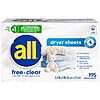 195-Pack all Free Clear Dryer Sheets for Sensitive Skin $6.37 w/ S&amp;amp;S + Free Shipping w/ Prime or on $35+