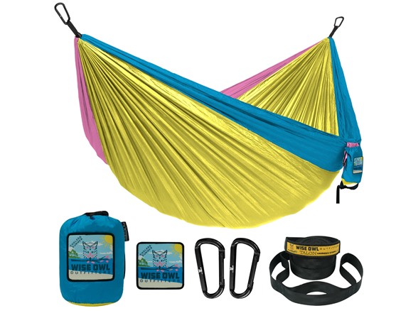 Wise Owl Outfitters Double Portable Camping Hammock $16 + Free Shipping w/ Prime