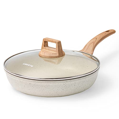 10" Carote Nonstick Frying Pan PFOA-Free w/ Lid (White) $20 + Free Shipping w/ Prime or on $25+