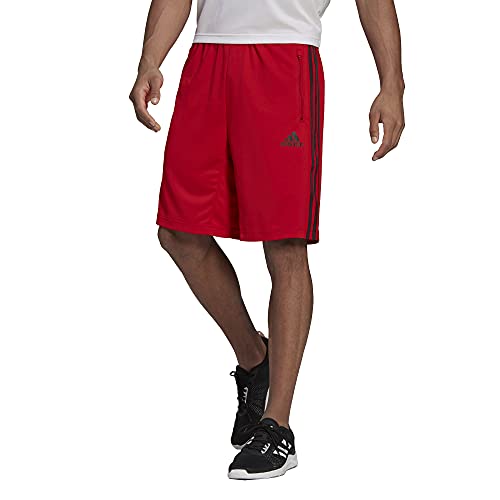 adidas Men's Designed 2 Move 3-Stripe Primeblue Shorts (Scarlet/Black) $9 + Free Shipping w/ Prime or on $25+