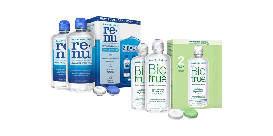 2-Pack 10-Oz Biotrue or Renu Contact Lens Solution $6 + Free Shipping w/ Prime
