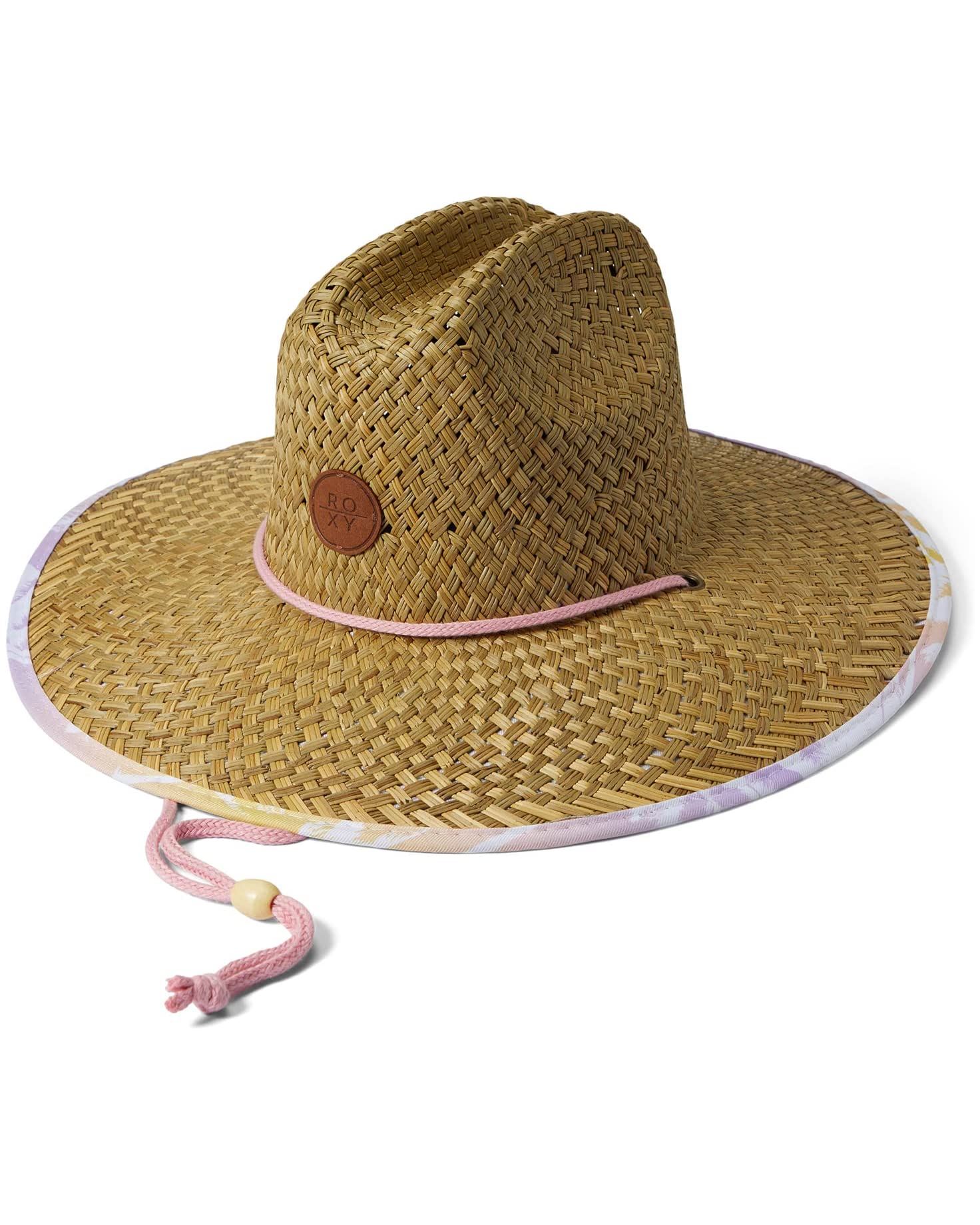 Roxy Women's Pina To My Colada Printed Straw Sun Hat (Peach Bud Lahaina Lights) $12 + Free Shipping