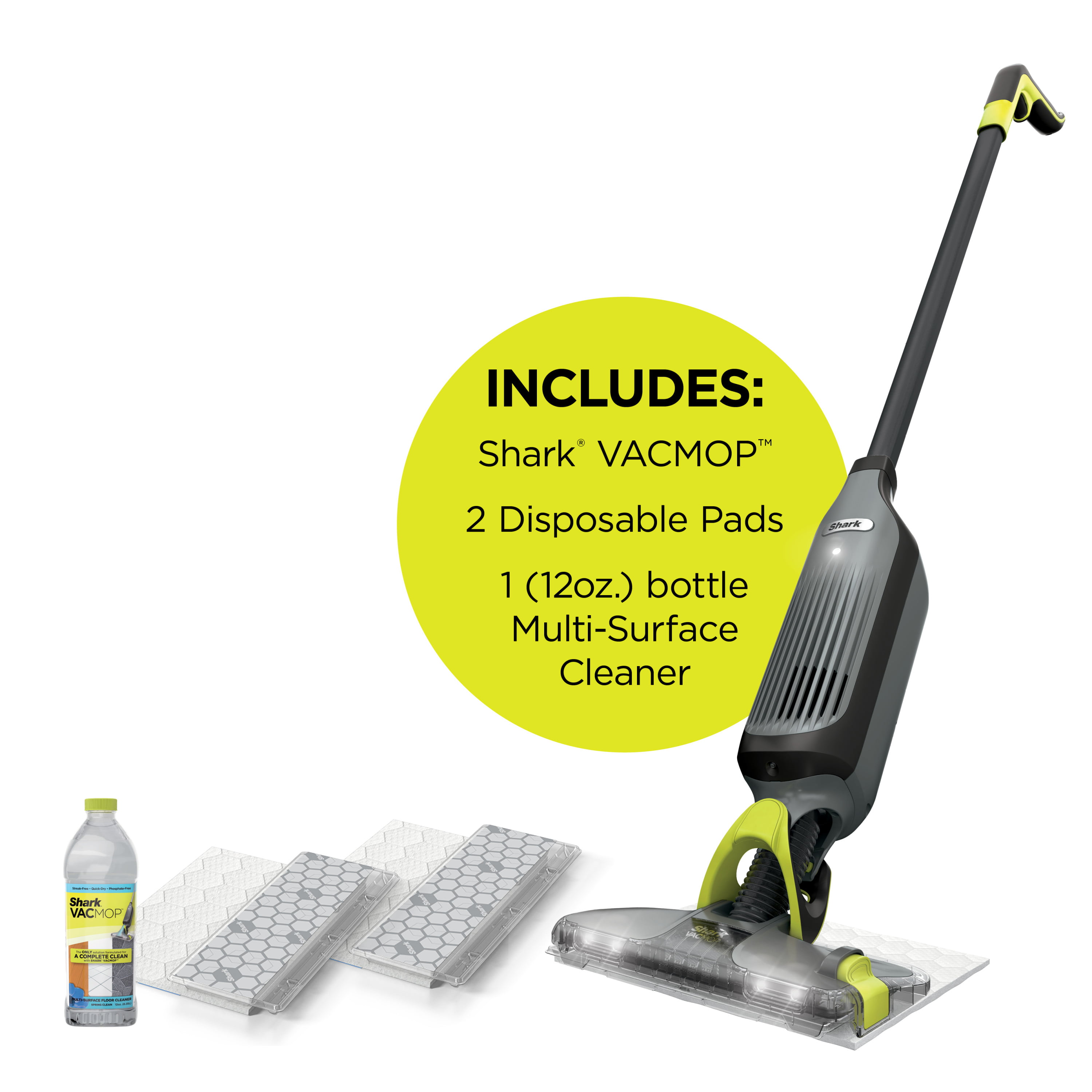 Shark VACMOP Cordless Hard Floor Vacuum Mop w/ 2 Disposable Pads & 12-Oz Cleaner $49 + Free Shipping