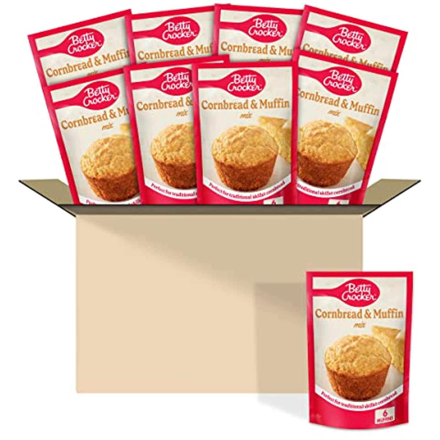 9-Pack 6.5-Oz Betty Crocker Cornbread & Muffin Mix $4.12 w/ S&S + Free Shipping w/ Prime or on $25+