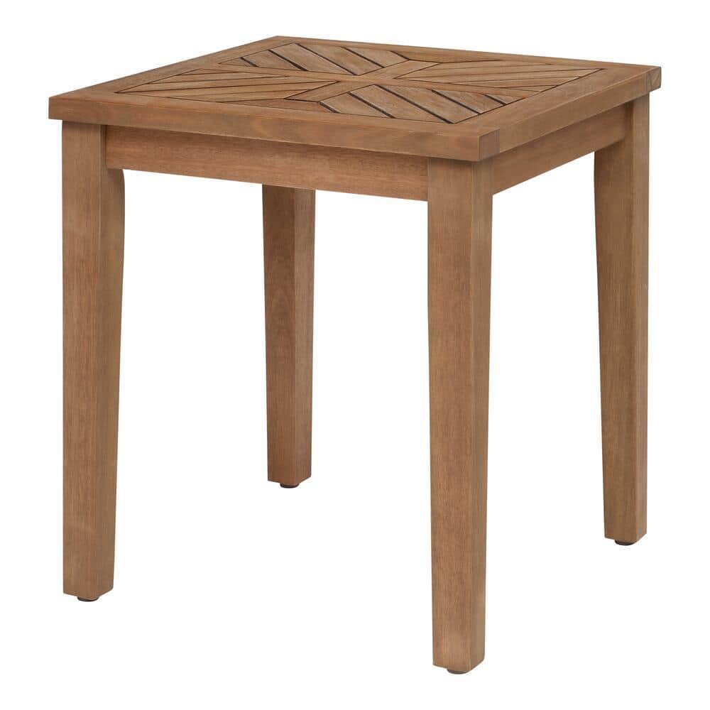 21.65" Hampton Bay Woodford Solid Eucalyptus Wood Outdoor Side Table $55 + Free Shipping