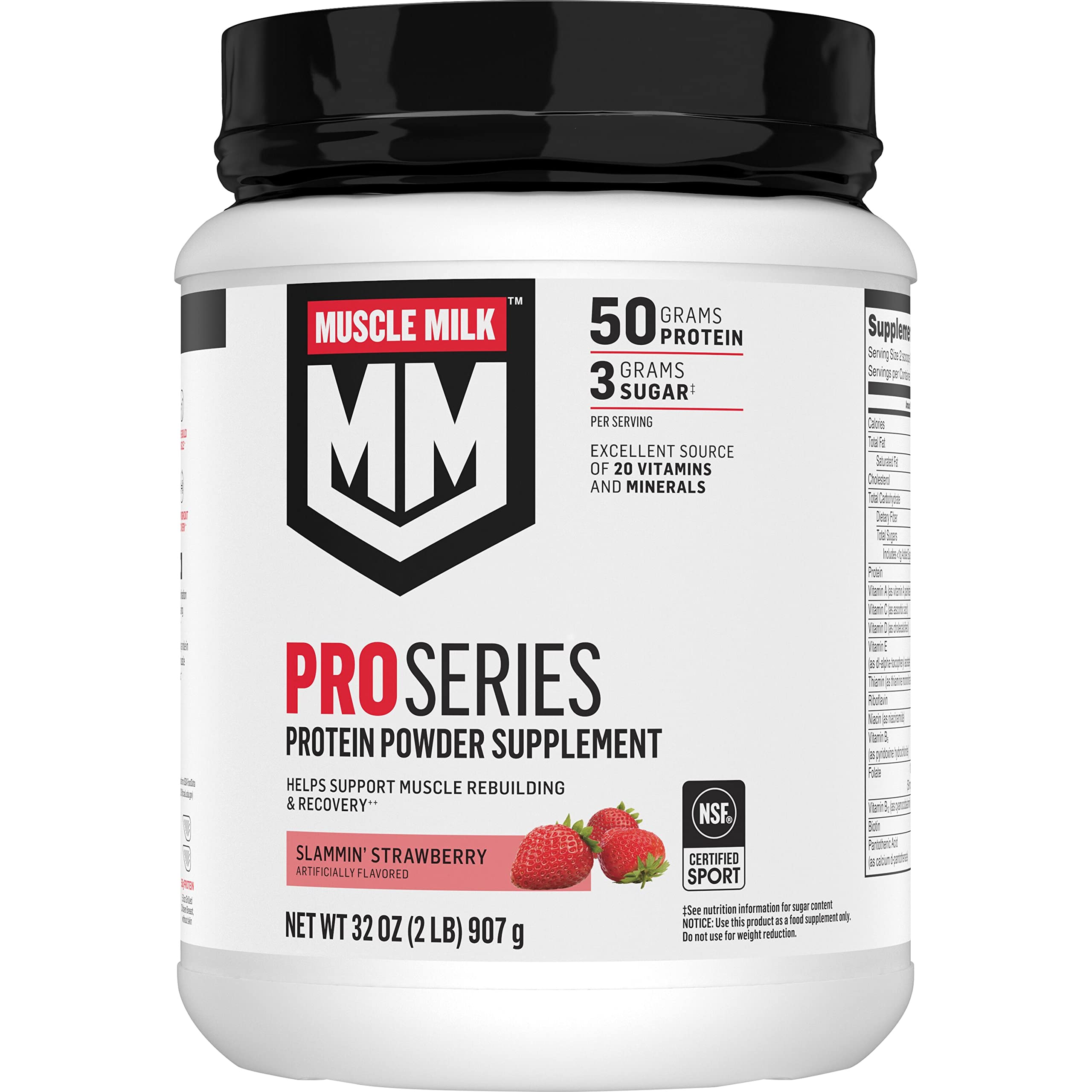 2-Lb Muscle Milk Pro Series Protein Powder (Strawberry) $12.87 w/ S&S + Free Shipping w/ Prime or on $25+