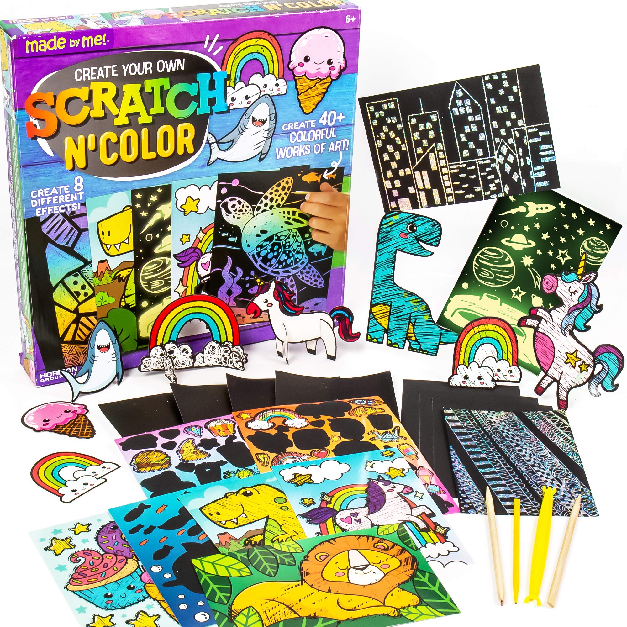 40-Piece Made By Me Kid's Scratch & Color Art Kit $4 + Free Shipping w/ Prime or on $25+