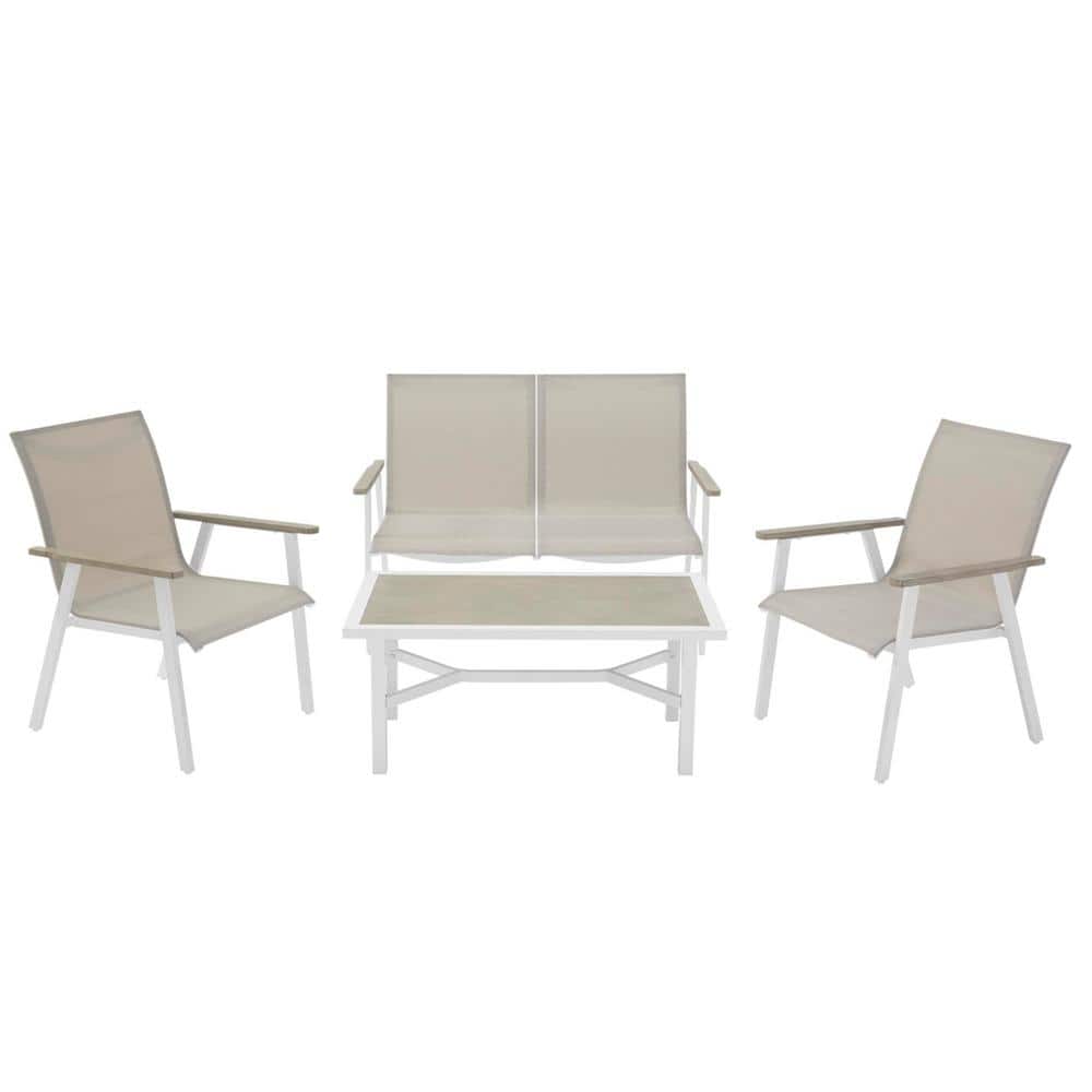 4-Piece Hampton Bay Beach Haven Sling Outdoor Patio Conversation Seating Set $149 + Free Store Pick Up at Home Depot