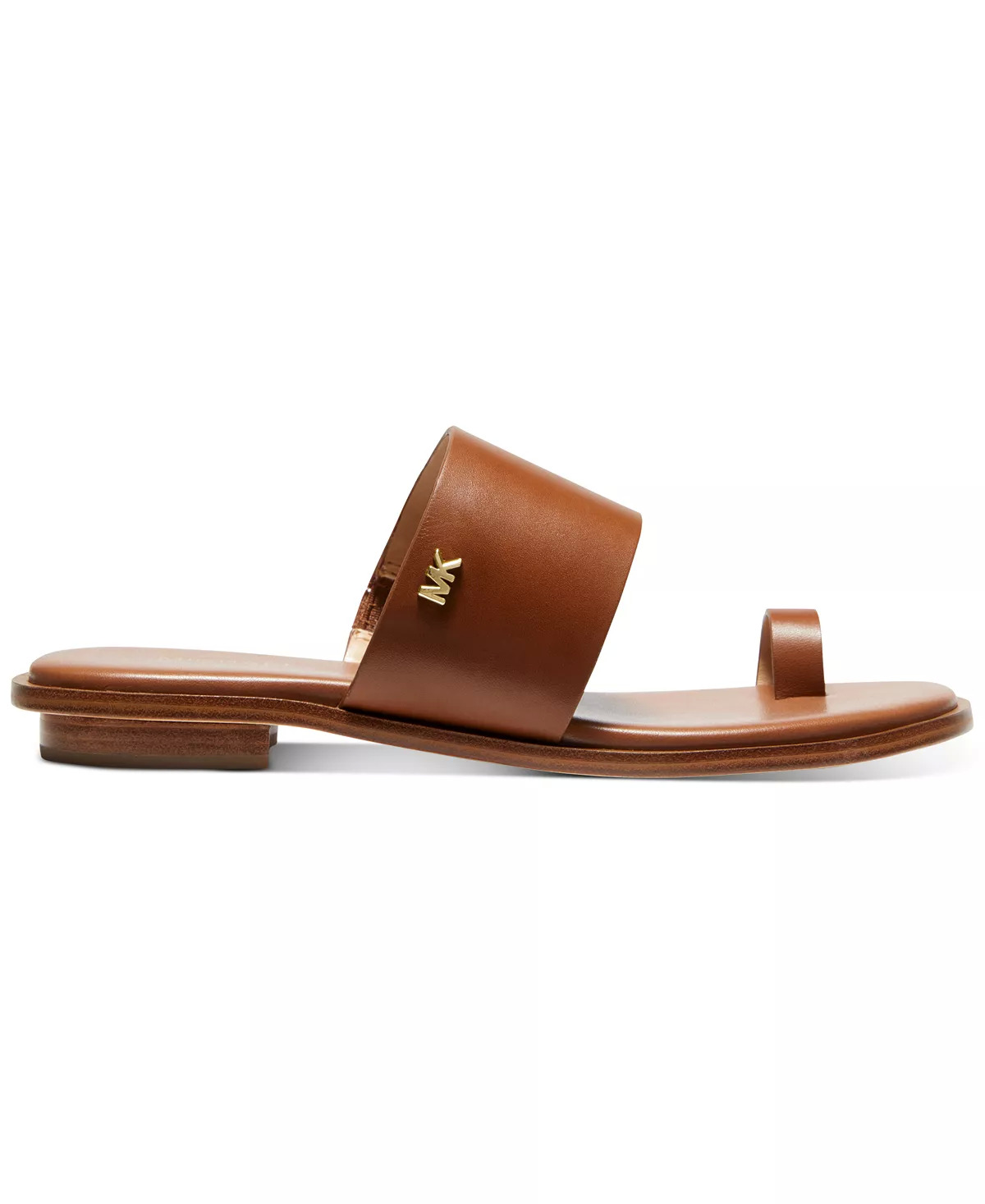 Michael Kors Women's August Flat Sandals (Luggage or Light Cream) 35.